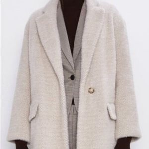 Zara herringbone long coat